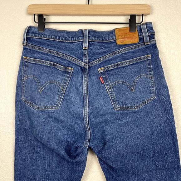 Levi's 501 Straight Leg Denim Jeans Blue Size 29 Button Fly Medium Wash Retro - Picture 9 of 14